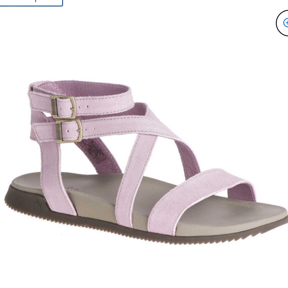 Women's Chaco Rose Ankle Strap Sandal Mauve Full Grain Leather 7 M